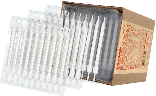 유어캔들 벨류팩 대용량 케이크 생일초 100p, 펄 화이트, 1개