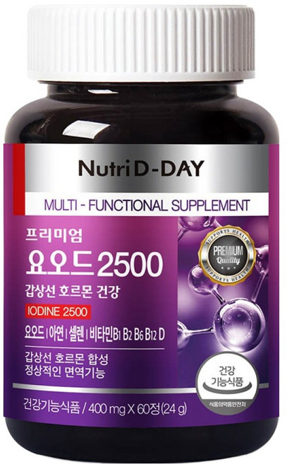 뉴트리디데이 갑상선 호르몬 건강 요오드 2500 24g, 60정, 1개