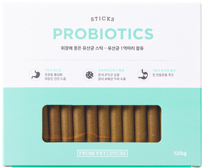 프롬벳 강아지 순수스틱 프로바이오틱스 유산균 12p, 120g, 장건강/유산균, 1개