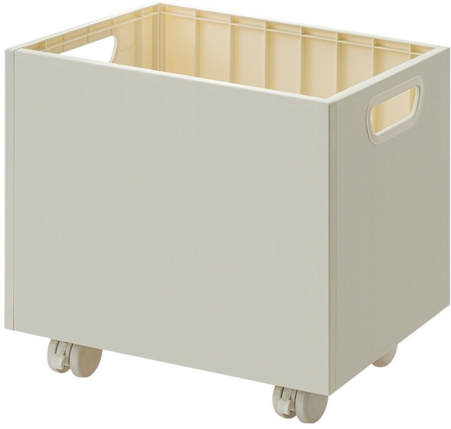 아워웍스 이동형 서류 책상 밑 수납 정리함 바퀴형, 화이트, 1개