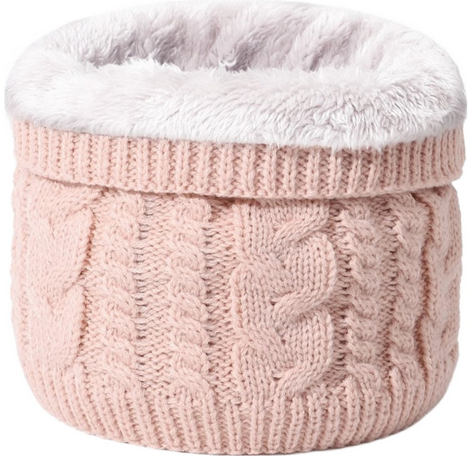 라라듀 겨울 니트 넥워머 방한 목토시, 핑크, 1개