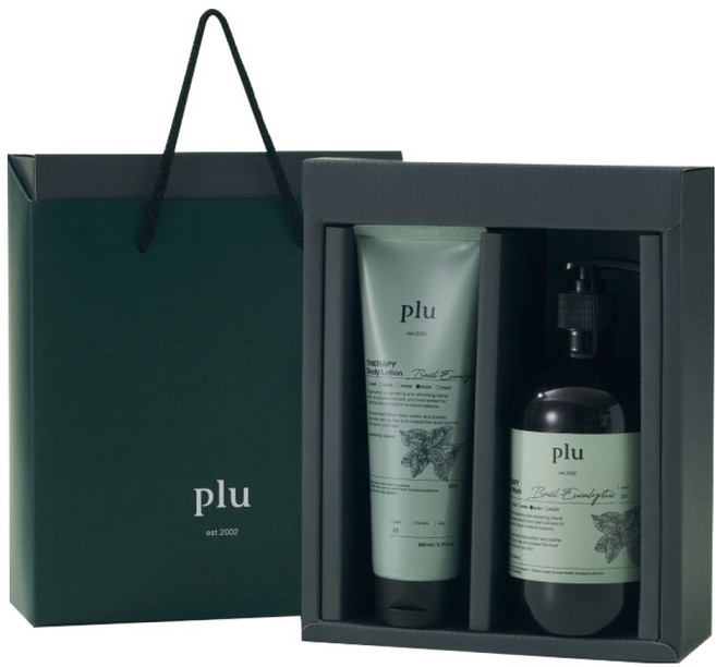 플루 테라피 컬렉션 바디워시 + 로션 선물세트 바질 유칼립투스, 1세트