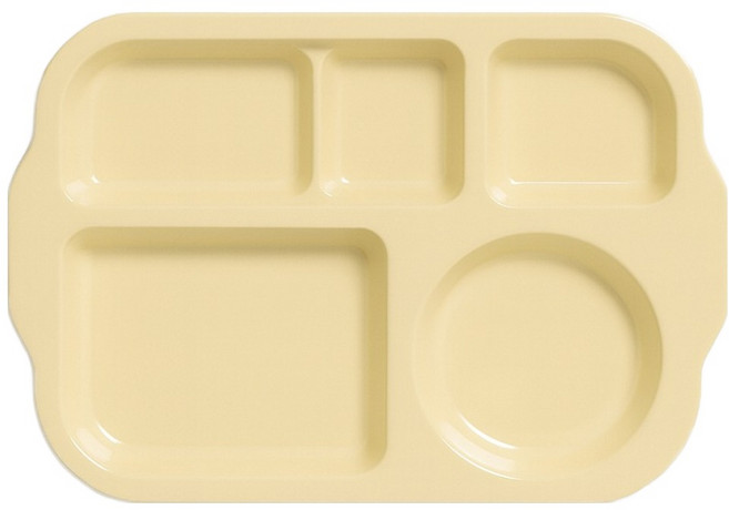 리빙메이트 유아용 국내산 멜라민 식판세트, 바닐라 크림, 1개, 단품