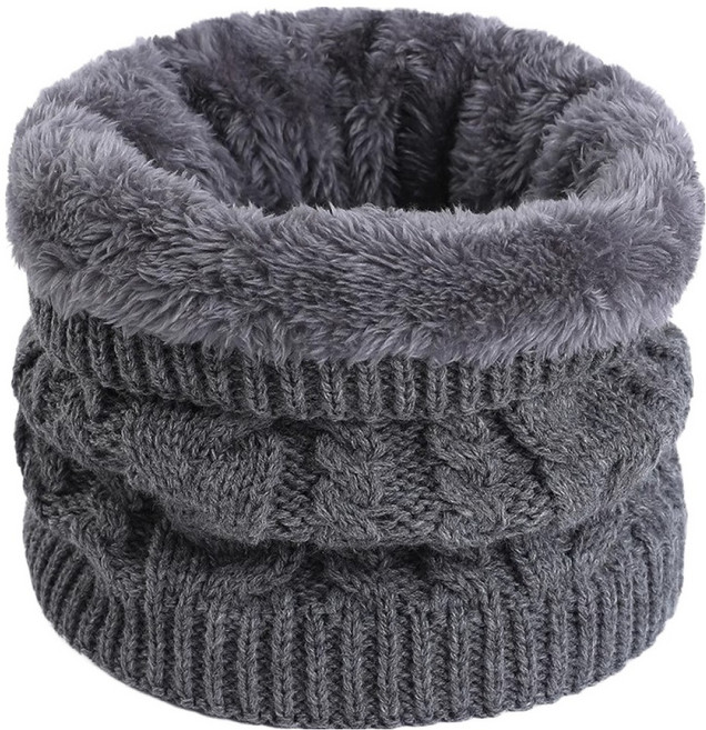 라라듀 겨울 니트 넥워머 방한 목토시, 다크 그레이, 1개