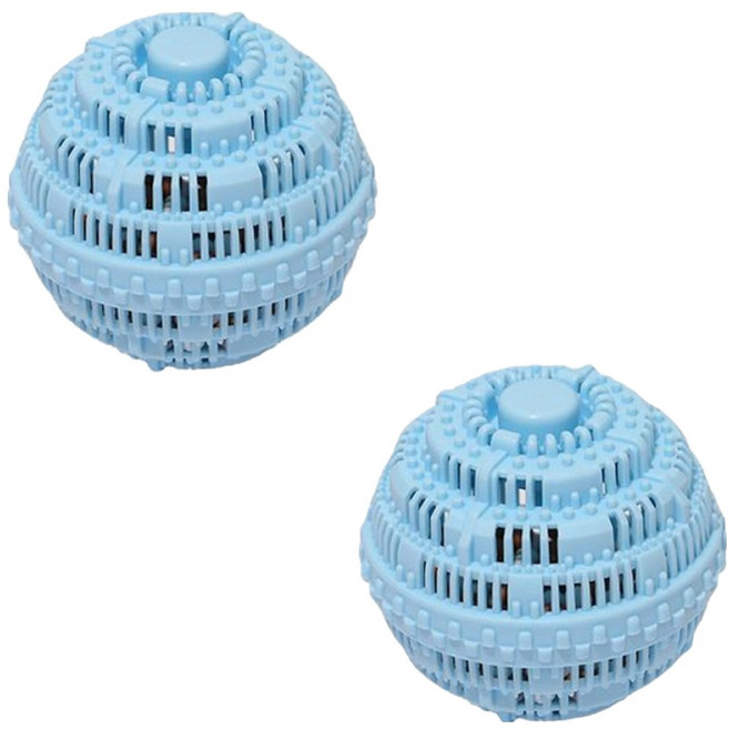 웰티움 세탁볼 엉킴방지 매직볼 흡착 세척볼, 블루, 2개