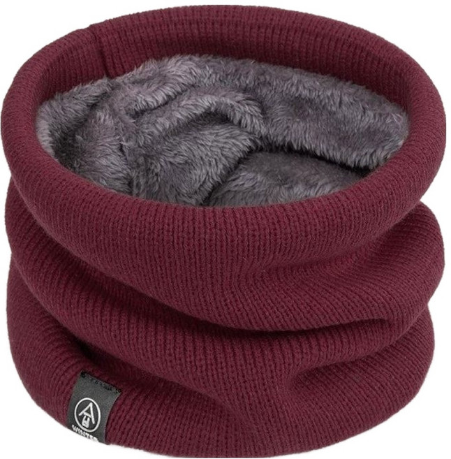 라라듀 도톰 기모 넥워머 겨울 목토시, 레드, 1개