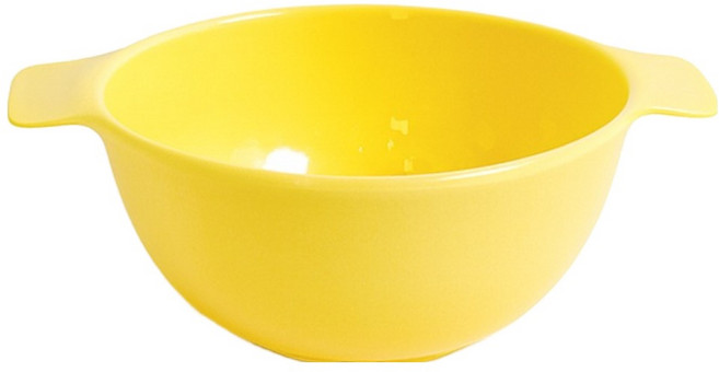 리빙메이트 유아용 멜라민 식판볼, 파스텔 노랑, 1개, 단품