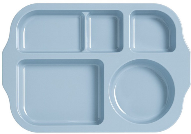 리빙메이트 유아용 국내산 멜라민 식판세트, 인디블루, 1개, 단품