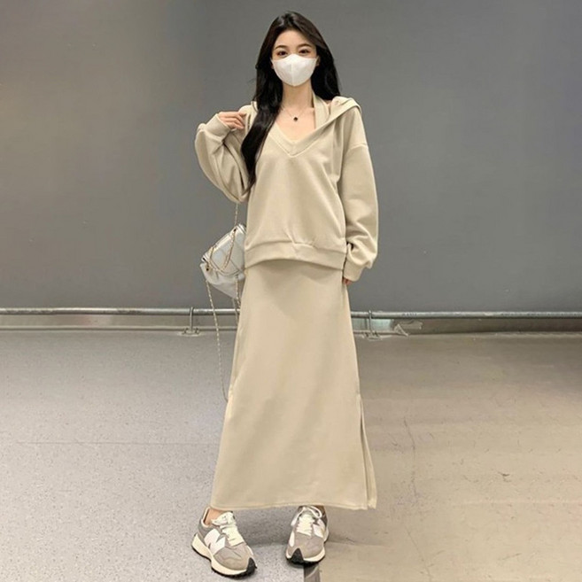 피어니스트 데일리 후드 원피스 콤보 투피스 세트