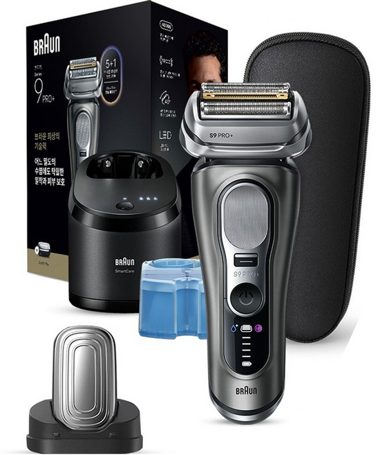 BRAUN 시리즈 9 PRO+ 울트라 씬 전기면도기, 9685cc, 그라파이트