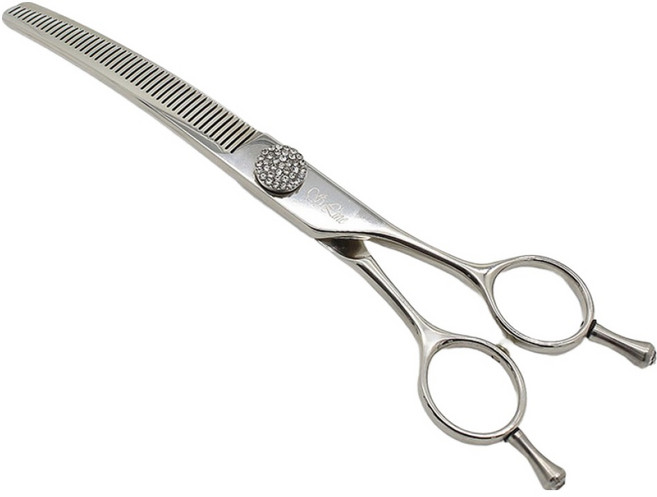 실버라인 지우개 커브숱 가위 7인치, 1개