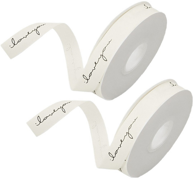 모던앳 선물포장 레터링 리본끈, 35m, 2롤
