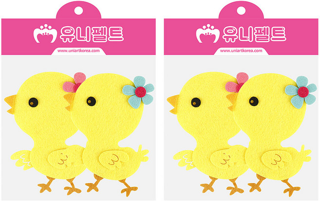 유니아트 펠트 신병아리 신형, 혼합색상, 2개