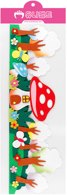 유니아트 펠트 버섯집 울타리 신형투톤, 혼합색상, 1개