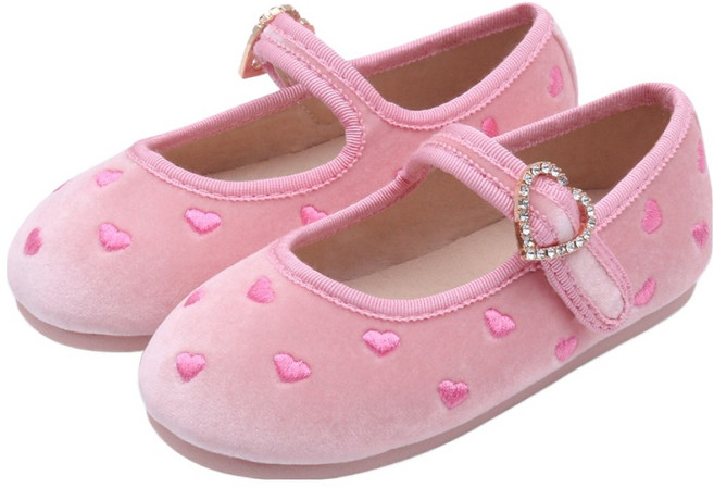 Kiphant 女童愛心刺繡瑪莉珍鞋 U-10