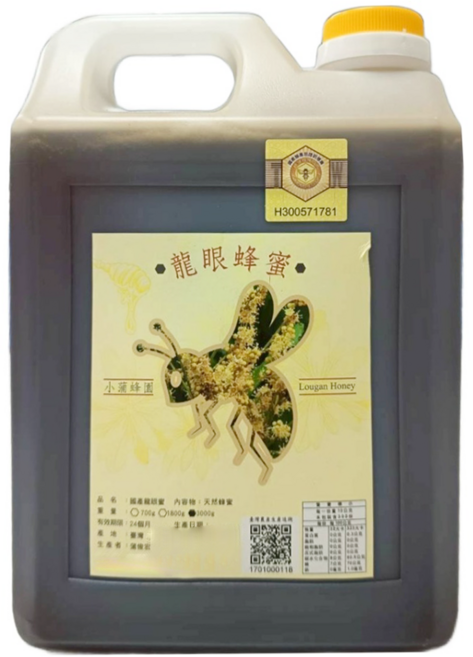 小蒲蜂園 龍眼蜂蜜, 1個, 3kg