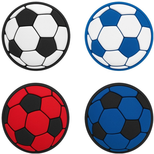 스페이스쉴드 닌텐도 스위치 2 조이콘 호환 축구공 사커 실리콘 스틱캡 4종 세트, A타입, 1세트
