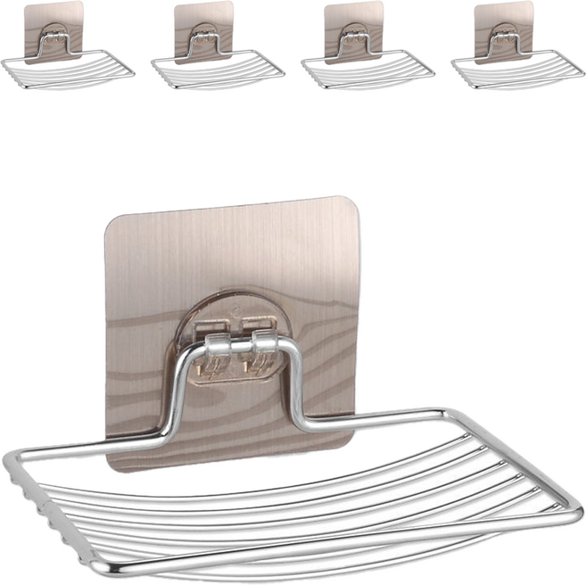 FANCY LIFE 不鏽鋼肥皂架 5個, 1套, 原色