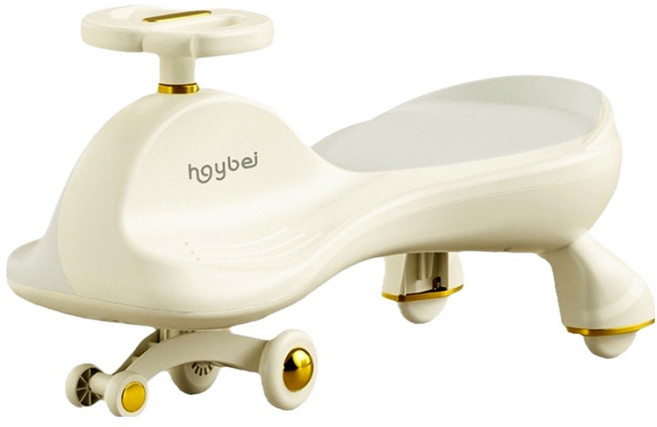 hgybej 兒童防摔扭扭車, 1個, 灰白色