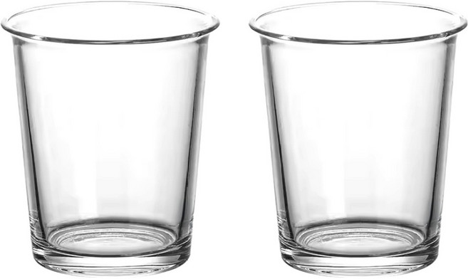 벨르디자인 카페 유리컵 300ml, 투명, 2개