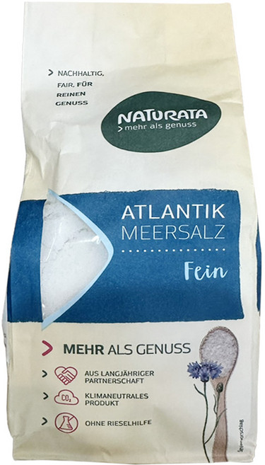 NATURATA 天然海鹽, 1個, 500g
