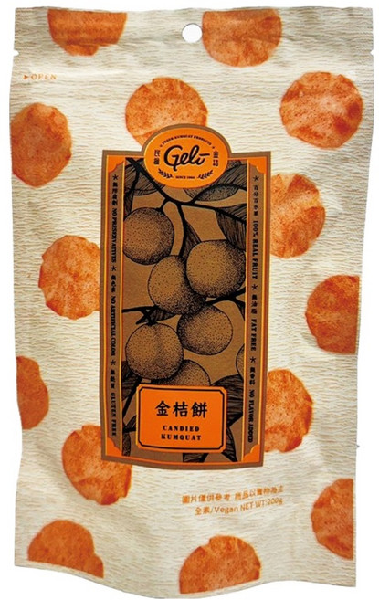 Geli 民雄金桔 金桔餅, 200g, 1個