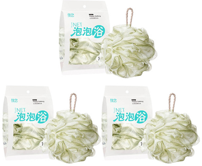 블럭마트 욕실 대형 사워볼 50g, 그린, 3개, 1개입