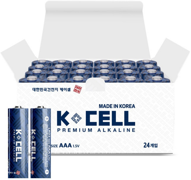 케이셀 알카라인 AAA 건전지 1.5v, 1개, 24개입