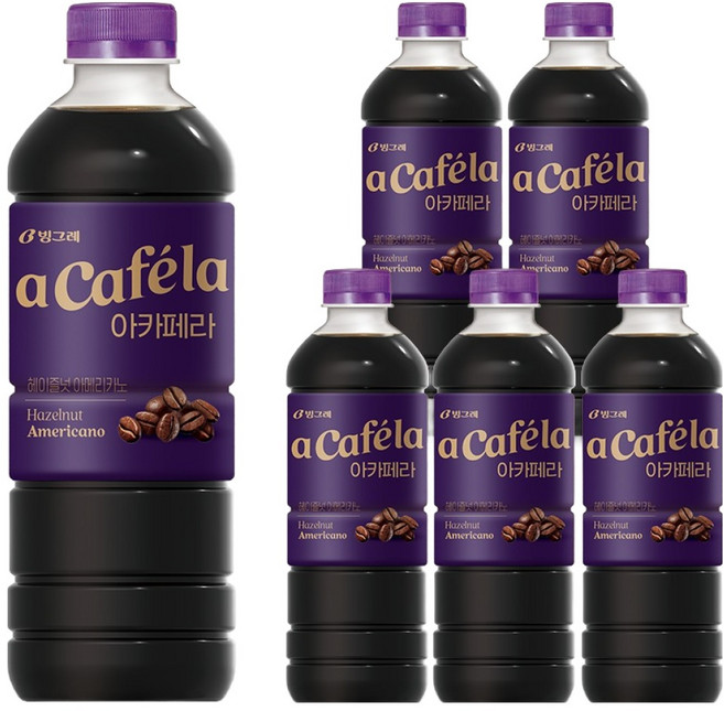 아카페라 올데이 헤이즐넛 아메리카노, 1L, 6개
