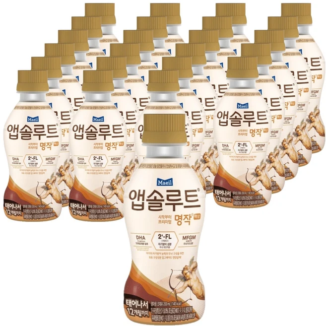 앱솔루트 시작부터 프리미엄 명작 액상 분유 0~12개월, 200ml, 24개 - 쿠팡