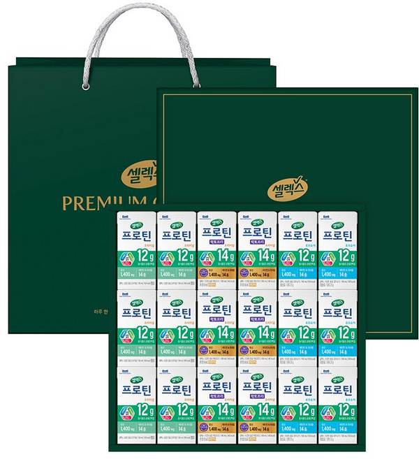 셀렉스 프로틴 음료 3종 x 6p 종합세트 3호 + 쇼핑백, 190ml, 1세트