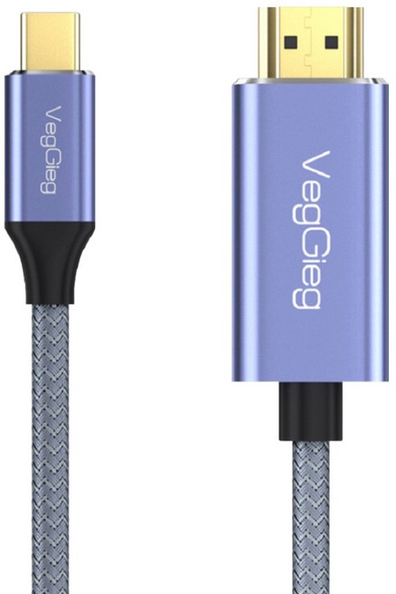 VEGGIEG TypeC-HDMI 4K超高清連接線, 藍色, 1個, 200cm
