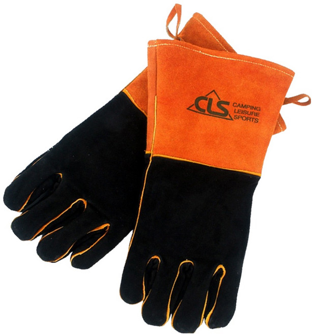 SELPA BBQ GLOVES 安全隔熱皮革手套, 黑色, 1套