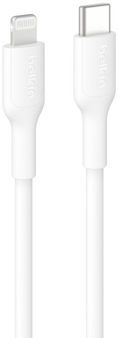 벨킨 USB-C to 라이트닝 MFi 케이블 CAA021fq1MWH, 화이트, 1개, 1m