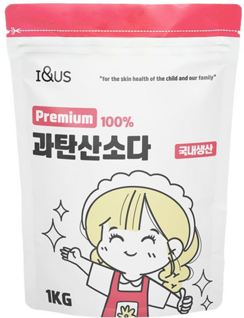 아이앤어스 국내산 프리미엄 100% 과탄산소다, 1kg, 1개