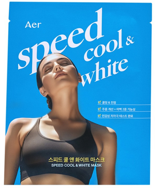 Aer 速效涼感亮白麵膜, 1個, 5入