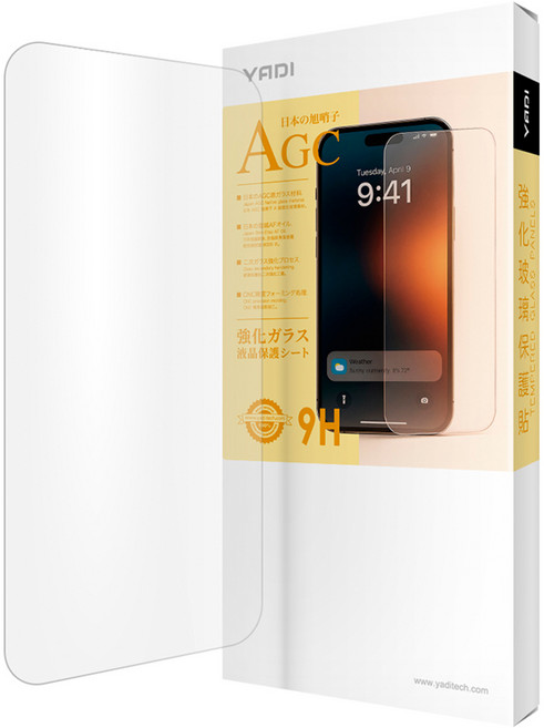 YADI 亞第 水之鏡玻璃保護貼 2025專用 GPA4-AP-IP17PRO 6.3吋, 1個
