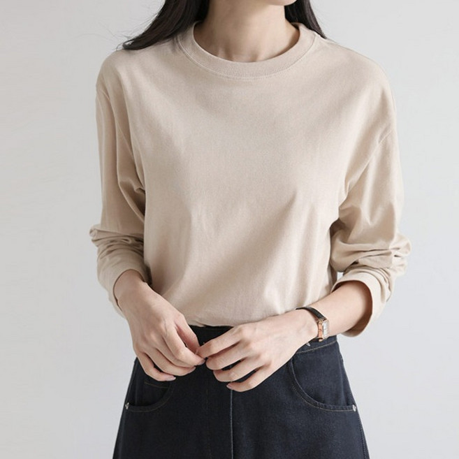 앤드스타일 텐타코튼 라운드넥 긴팔 티셔츠 264934