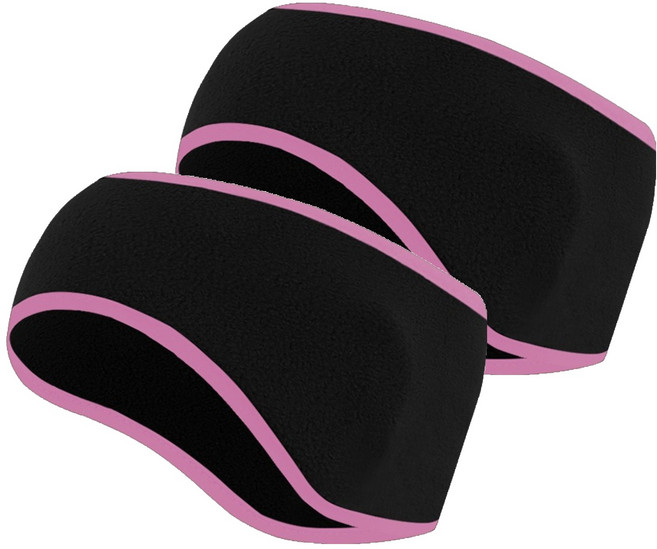 퍼스트피트 스포츠 귀마개, 블랙 + 핑크, 2개