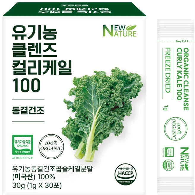 뉴네이처 유기농 클렌즈 컬리케일 100 30p, 30g, 1개 - 쿠팡