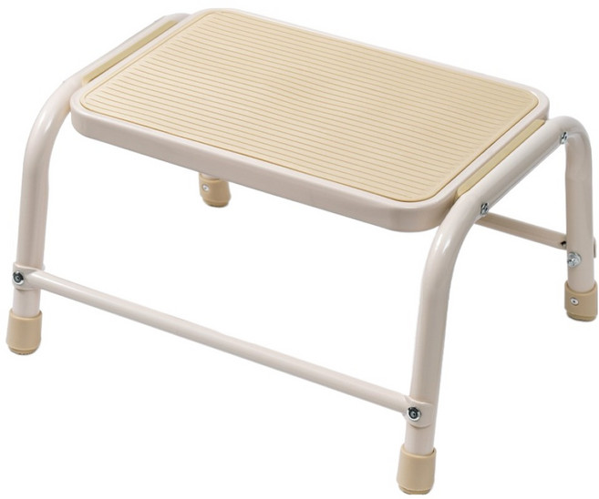 로티홈시스 스텝 스툴 계단 사다리 1단 발판 아이보리, 1개