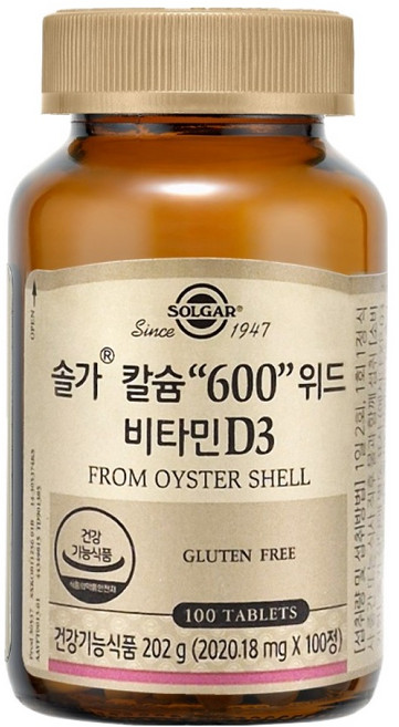 SOLGAR 鈣600與維生素D3, 1個, 202g