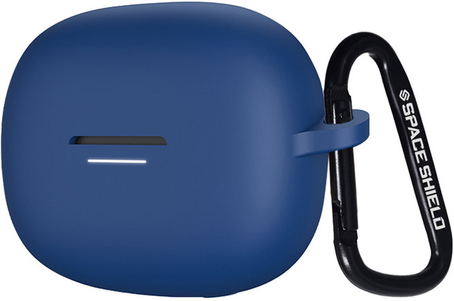 스페이스쉴드 베이직 실리콘 키링 케이스 레드미 버즈 6 프로, 미드나잇블루, 1개