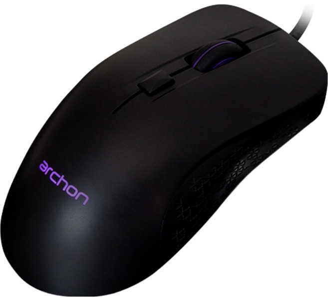 archon 3325感應器 歐姆龍微動開關 有線電競滑鼠 AG30, 黑色, archon AG30