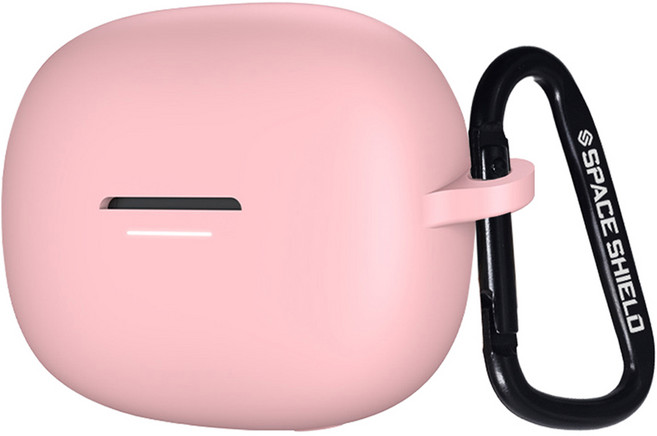 스페이스쉴드 베이직 실리콘 키링 케이스 레드미 버즈 6 프로, 베이비핑크, 1개