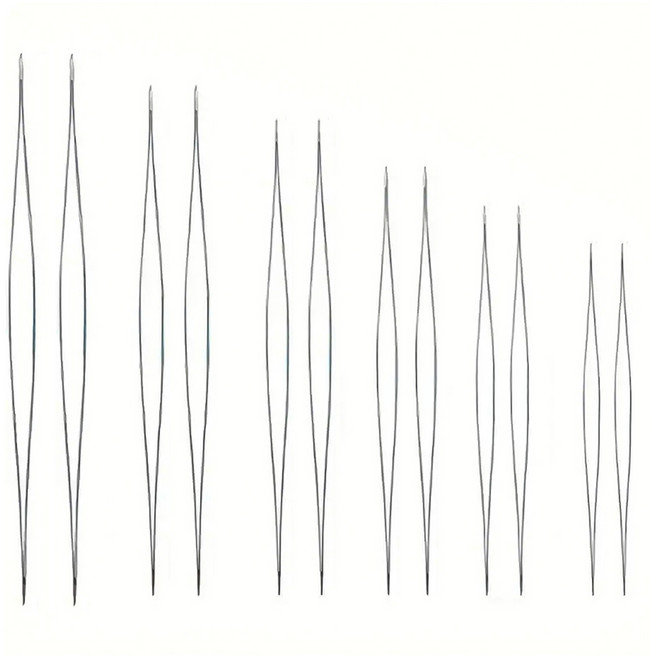 코히모 비즈 공예용 배바늘 6종 x 2p 세트 5W0630, 1세트