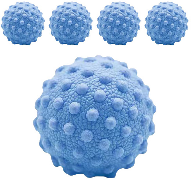 三次方 凸點筋膜球 顆粒款 5顆, 藍色, FK065