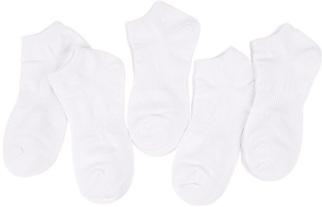 설레발 학생용 스포츠 밴딩 무지 발목 양말 5족