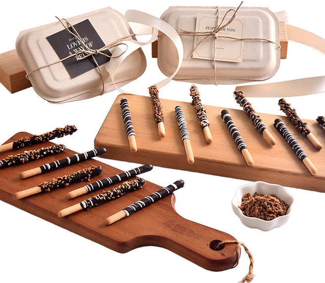 디유 상상앤드 DIYOU 막대과자 초콜릿 만들기 DIY 스퀘어 투 페이퍼 A075 선물 세트, 1세트, 화이트초코펜 20g + 디유다크초콜릿 90g + 소스틱과자 20p + 크런키쿠키 20g + 무지접착비닐 10p +펄프 도시락 케이스 2p + 엽서 2p + 종이끈