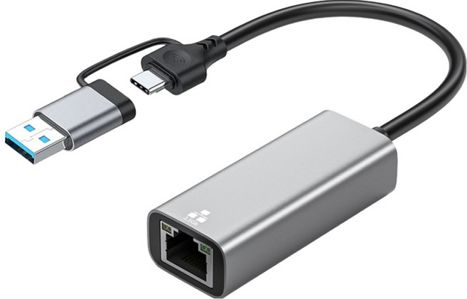 YTEK 초고속 2.5Gbps USB A / C타입 기가비트 유선 랜카드, YT-UC3125G, 1개